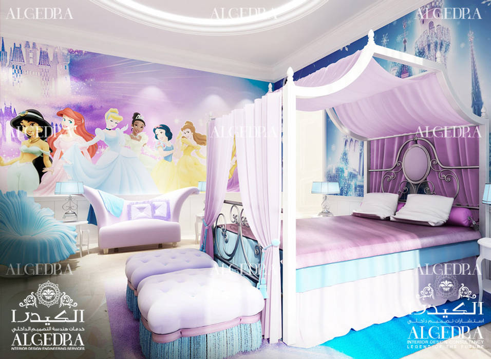Princess Theme Girl Bedroom Algedra Interior Design Girls Bedroom