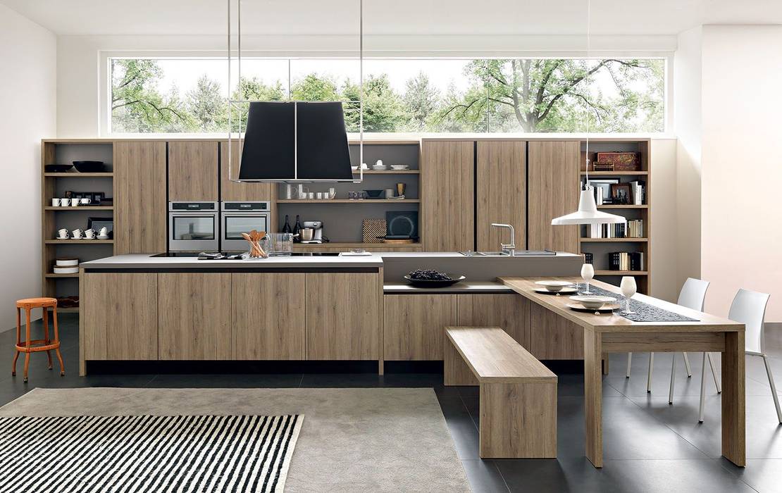 Cozinha "Wood" 3D, CGhome CGhome وحدات مطبخ اللوح