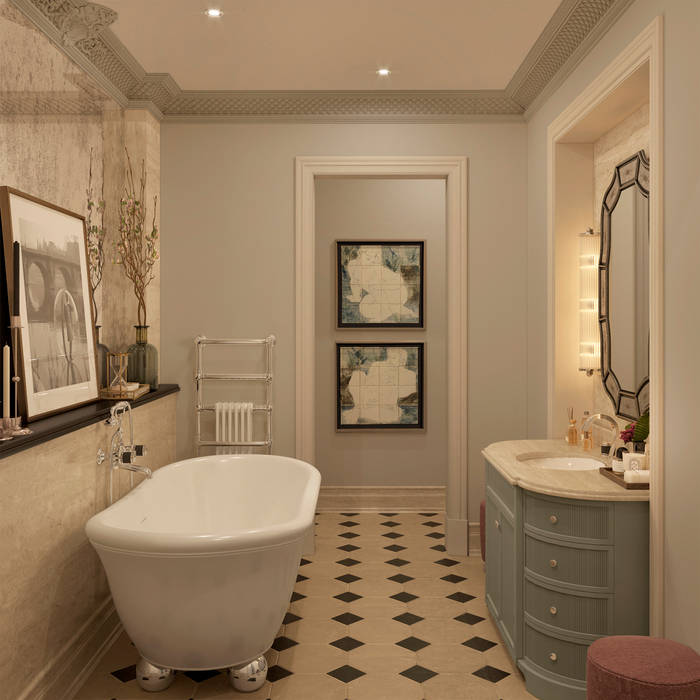 Апартаменты в Нащокинском переулке., MARION STUDIO MARION STUDIO Classic style bathroom