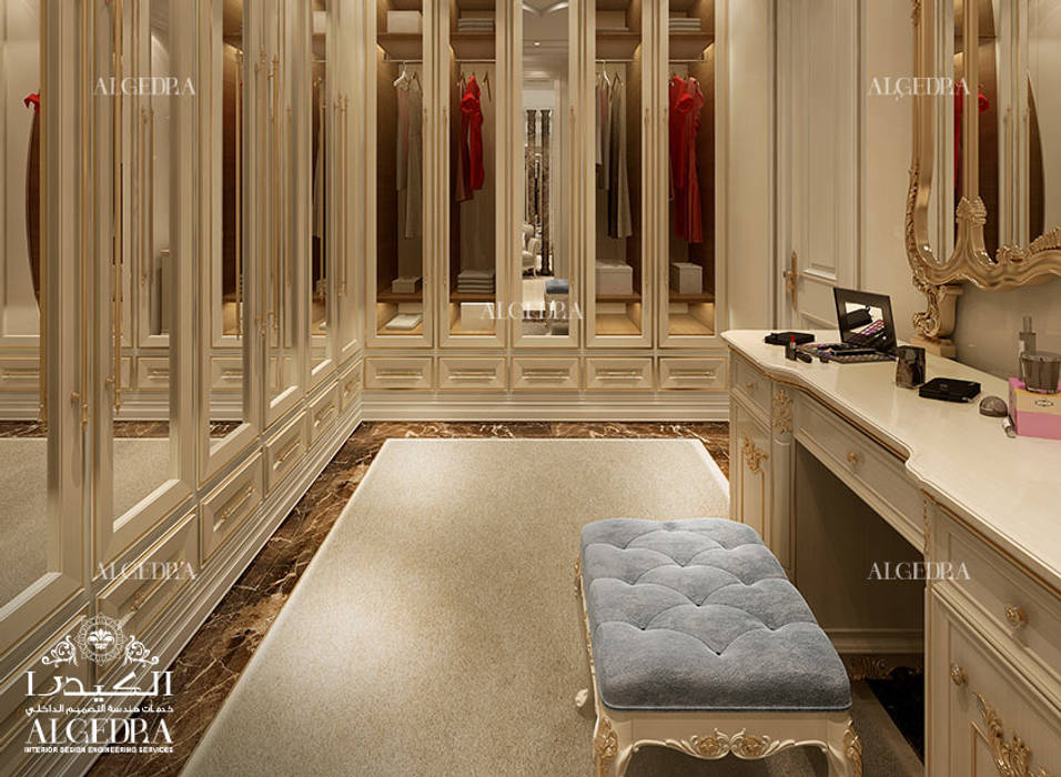 Fashionable Ladies Dressing Room, Algedra Interior Design Algedra Interior Design Ruang Ganti Klasik