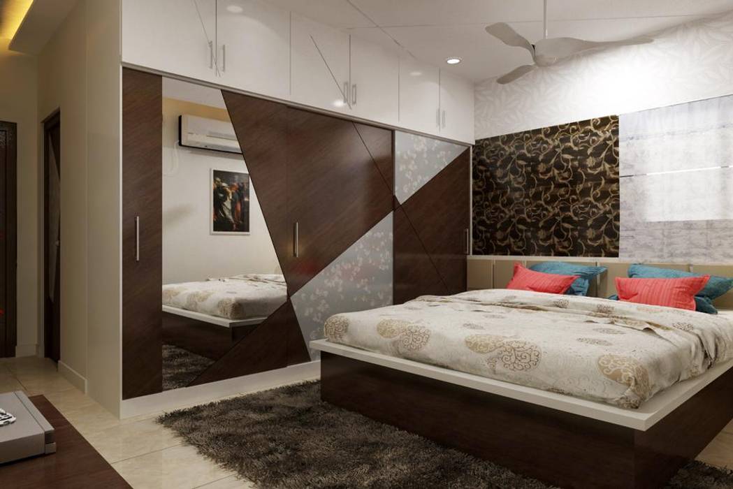 Miyapur Hyderabad Pu And Vineer Work Classic Style Bedroom By Zen