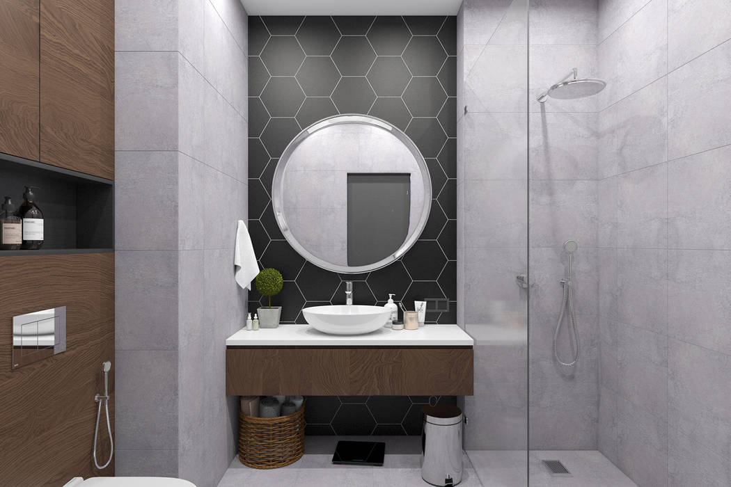 Лофт апартаменты ЖК Елагин Апарт, LEHOVA DESIGN LEHOVA DESIGN Industrial style bathroom
