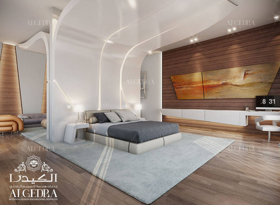Modern Bedroom Design in Dubai, Algedra Interior Design Algedra Interior Design Quartos modernos