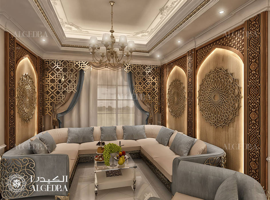 Classic Style Interior Design Villa in Abu Dhabi, Algedra Interior Design Algedra Interior Design Salas de estilo clásico