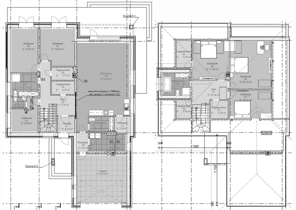 Планы этажа PALIY Architects Дома в скандинавском стиле проект современного дома, проект частного дома, проект загородного дома, проект одноэтажного дома с мансардой, дом с битумной черепицой, дом в соврнменном стиле, дом с отделкой кирпича, дом с гаражем, дом с террасой