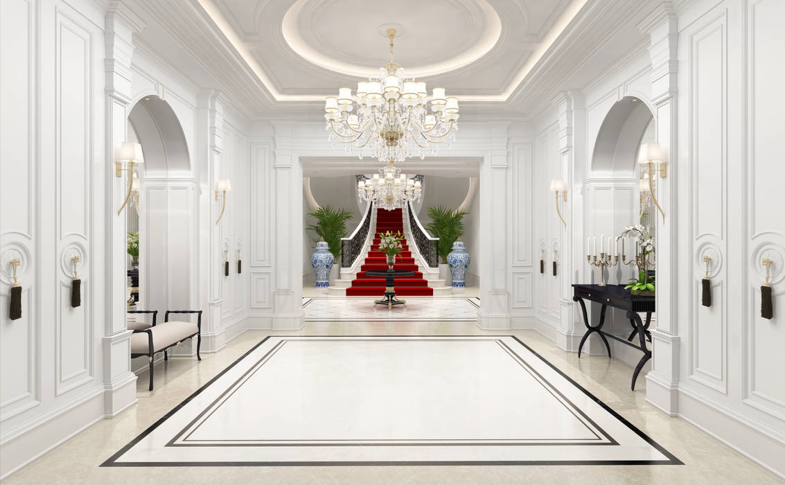 Entrance Hall Sia Moore Archıtecture Interıor Desıgn Classic style corridor, hallway and stairs