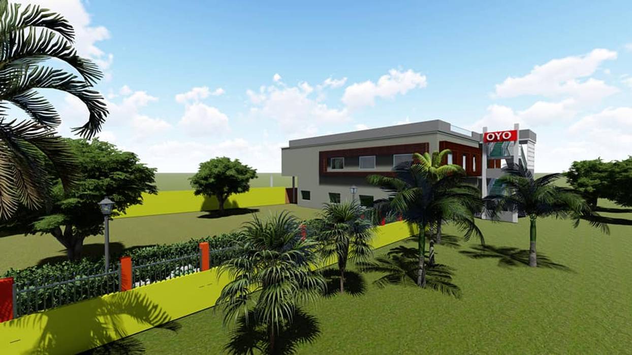 concept design for palatial resort at shimla G.L.A.D STUDIO Villas Bricks