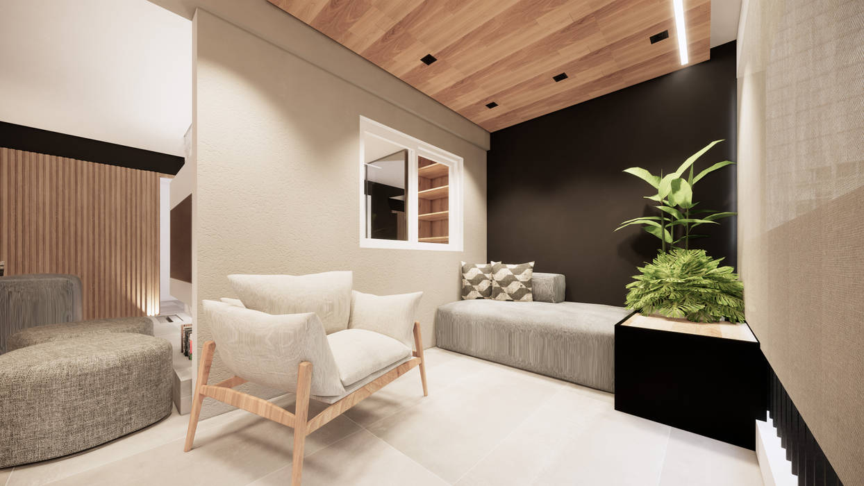 Apartamento Clean com elementos em Madeira, Saulo Magno Arquiteto Saulo Magno Arquiteto Balcón Madera Acabado en madera