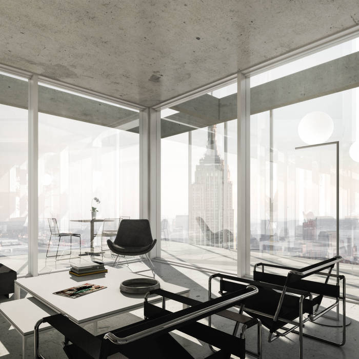 Sala - 1606 - Apartment M - Reforma, Diseño y Decoración - New York HOA Architecture and Design Salas / recibidores