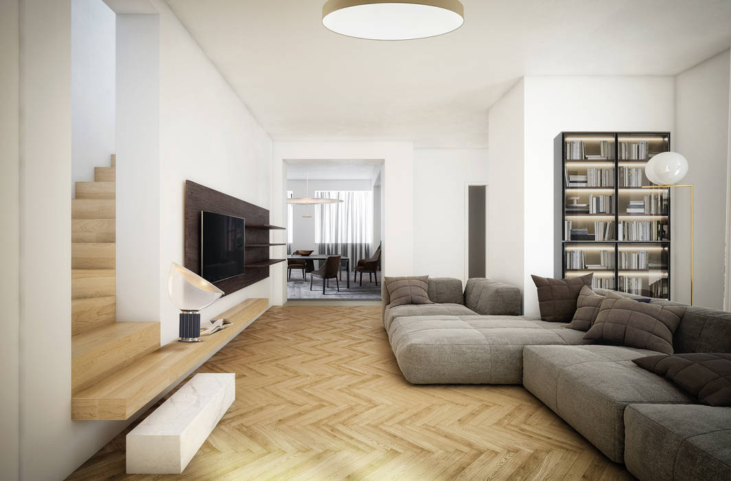 Modern Living Room By Mare Architetti Modern Wood Wood Effect Homify