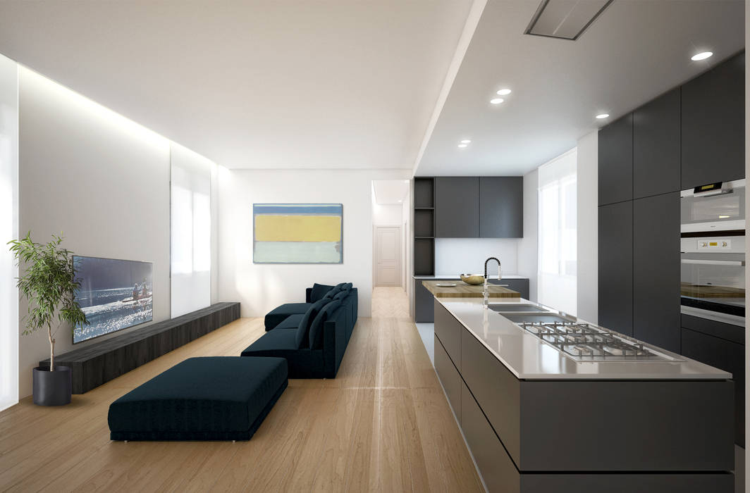 Modern Living Room By Mare Architetti Modern Wood Wood Effect Homify