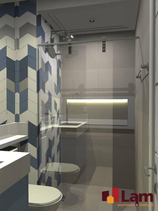 Apto. Trilogy Home SBC, LAM Arquitetura | Interiores LAM Arquitetura | Interiores Modern bathroom