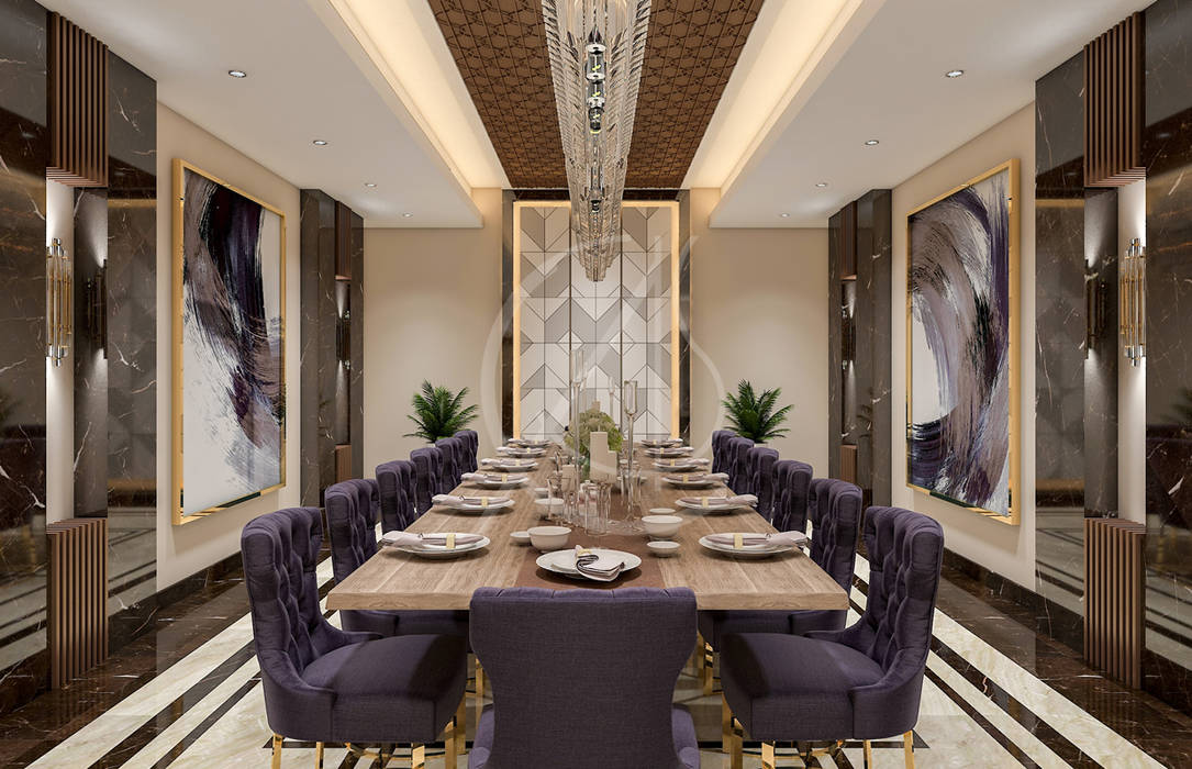 Luxury Contemporary Villa Interior Design Moderne Esszimmer