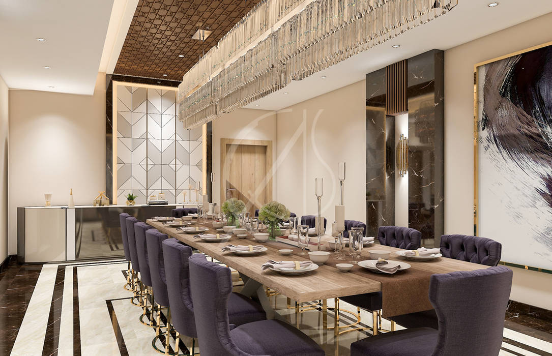 Luxury Contemporary Villa Interior Design Moderne Esszimmer