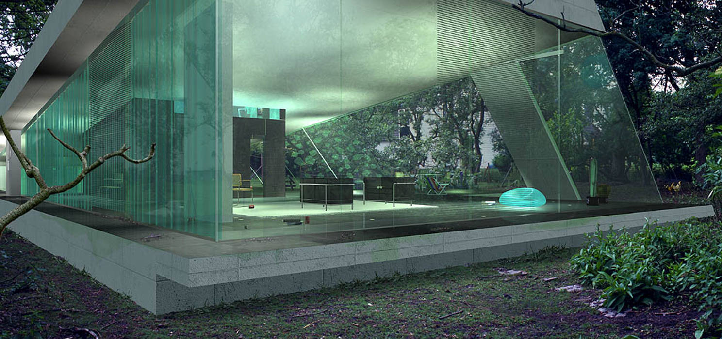 VILLA XXX, MONOLAB achitecture-urbanism MONOLAB achitecture-urbanism Modern living room Reinforced concrete