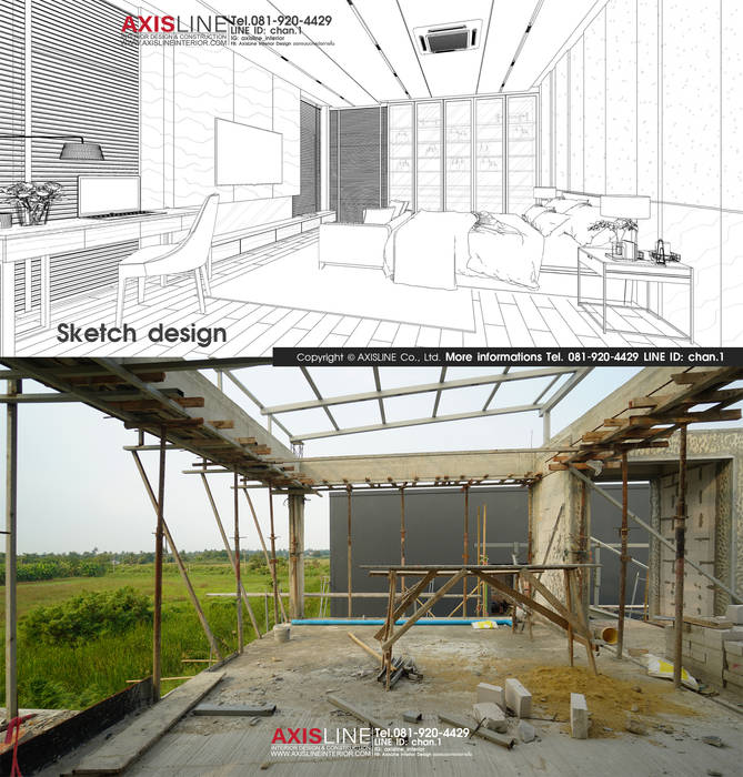 Sketch Design และหน้างาน บริษัทออกแบบ และรับเหมาตกแต่งภายใน | Interior Design บริษัทแอคซิสลาย จำกัด สวนภายใน บริษัทออกแบบตกแต่งภายใน, ตกแต่งภายใน, Interior Desing, รับเหมาตกแต่งภายใน, เฟอร์นิเจอร์บิ้วอิน, รีโนเวทบ้านเก่า, รีโนเวทบ้าน, ออกแบบ,ตกแต่งภายใน