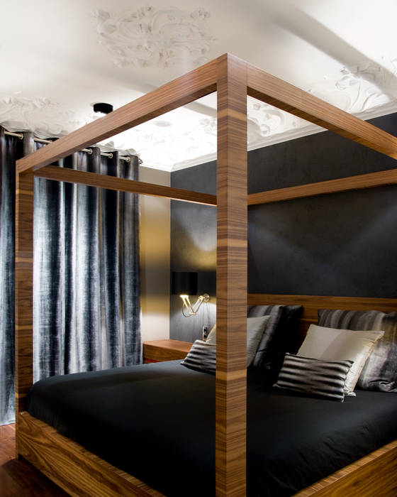 PROYECTO DE INTERIORISMO VIVIENDA EIXAMPLE BARCELONES, MANUEL TORRES DESIGN MANUEL TORRES DESIGN Eclectic style bedroom