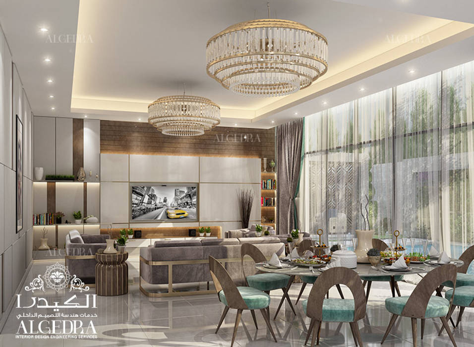 Luxury dining room in modern style, Algedra Interior Design Algedra Interior Design Moderne Esszimmer