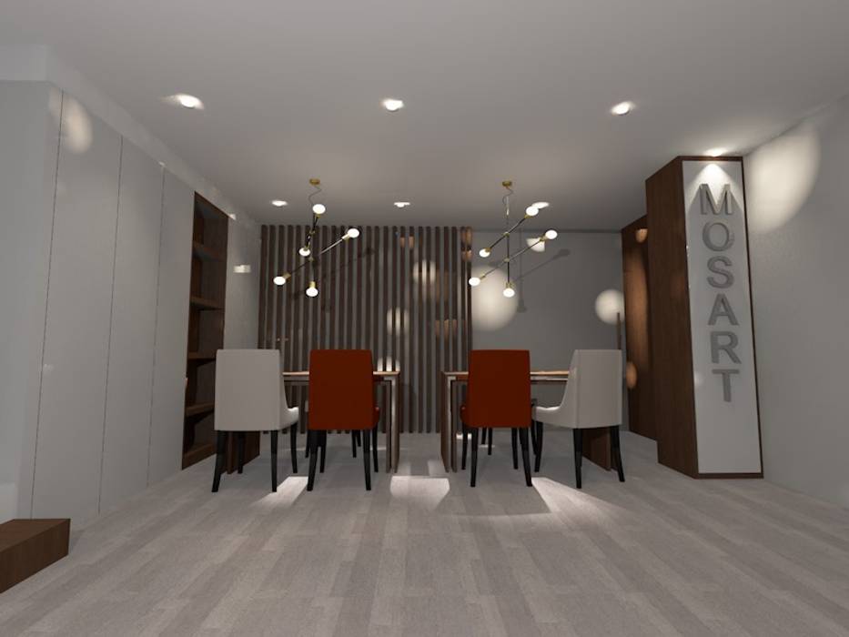 Projeto 3D para showroom de cozinhas, 7eva design - Arquitectura e Interiores 7eva design - Arquitectura e Interiores 書房/辦公室