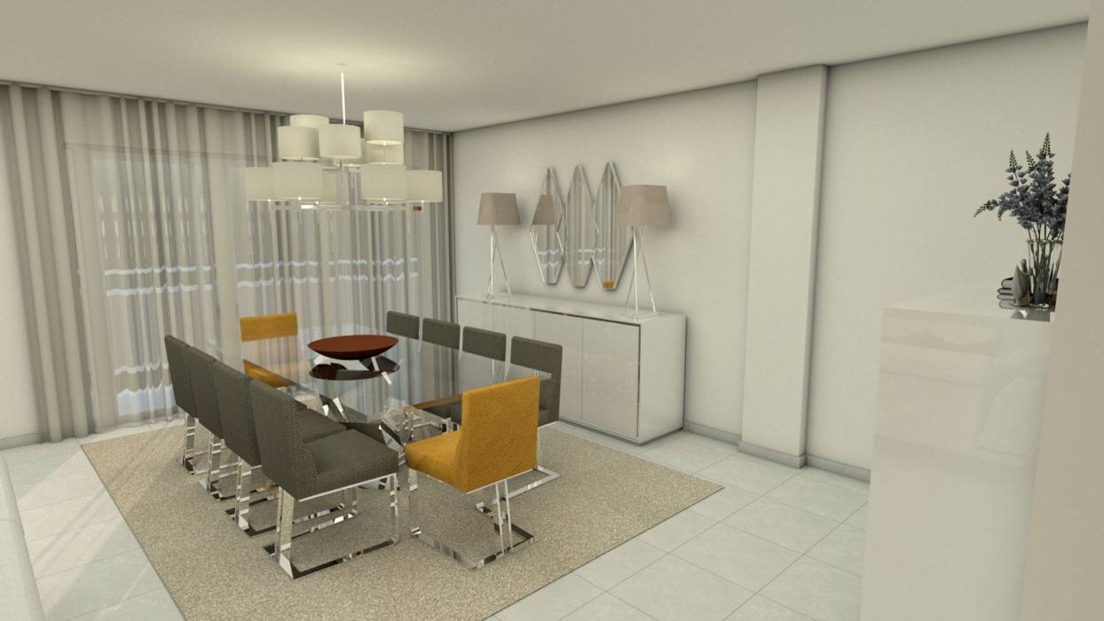 Zona de refeição Salas de jantar modernas por Ines Peste arquitectura e design Moderno