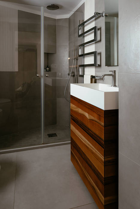 Bagno con doccia manuarino architettura design comunicazione Bagno in stile mediterraneo OSB bagno, doccia,