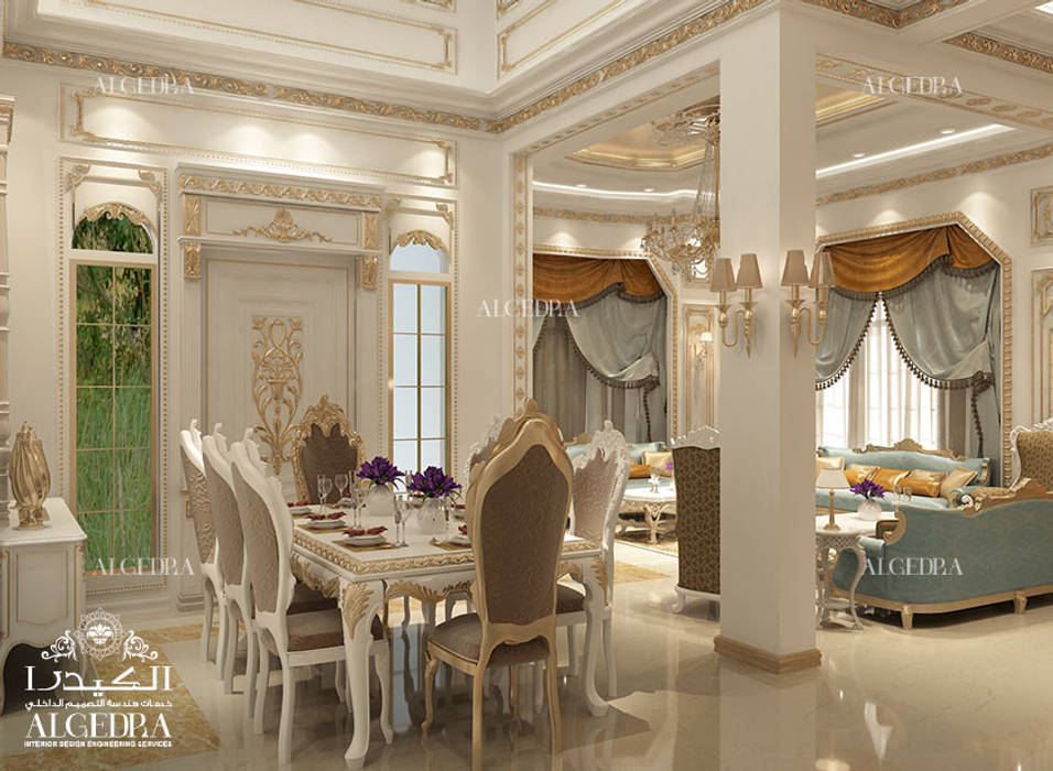 Luxury dining room in classic style Algedra Interior Design Dining room