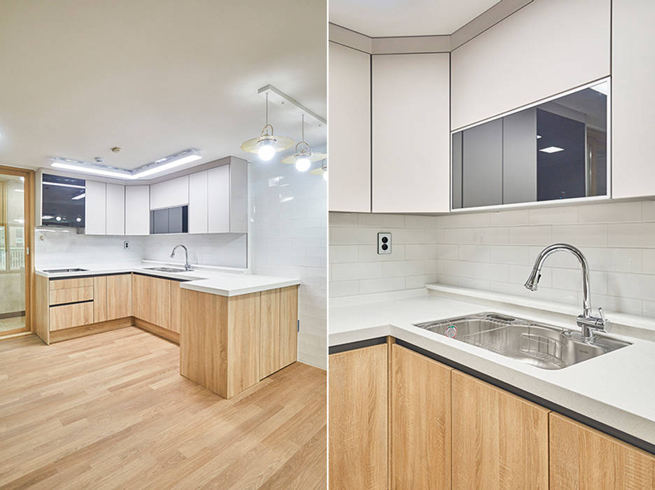 우장산 길성 그랑프리텔 32py, 곤디자인 (GON Design) 곤디자인 (GON Design) Modern kitchen Plywood