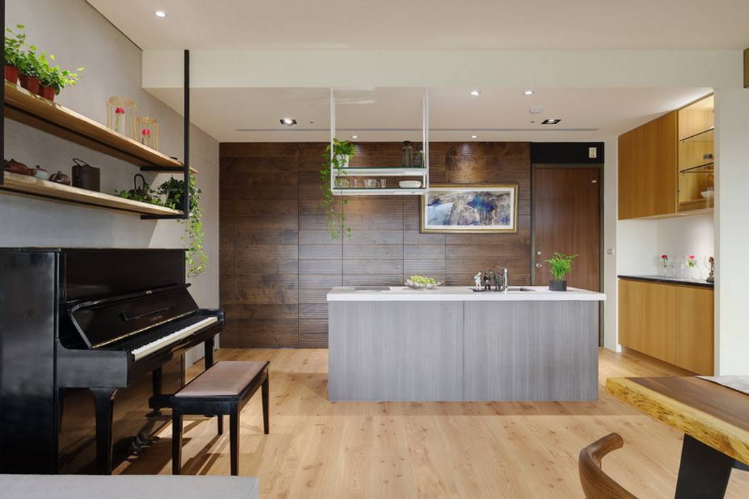 水岸青, 微自然室內裝修設計有限公司 微自然室內裝修設計有限公司 Asian style dining room