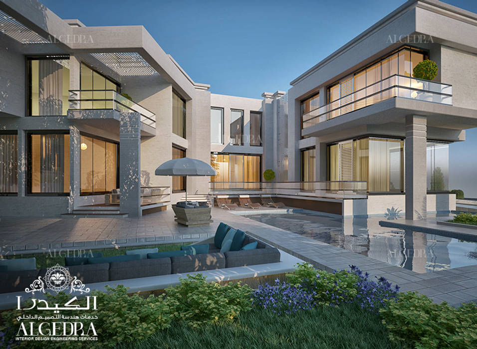 Modern style villa exterior design, algedra interior design | 호미파이 & homify