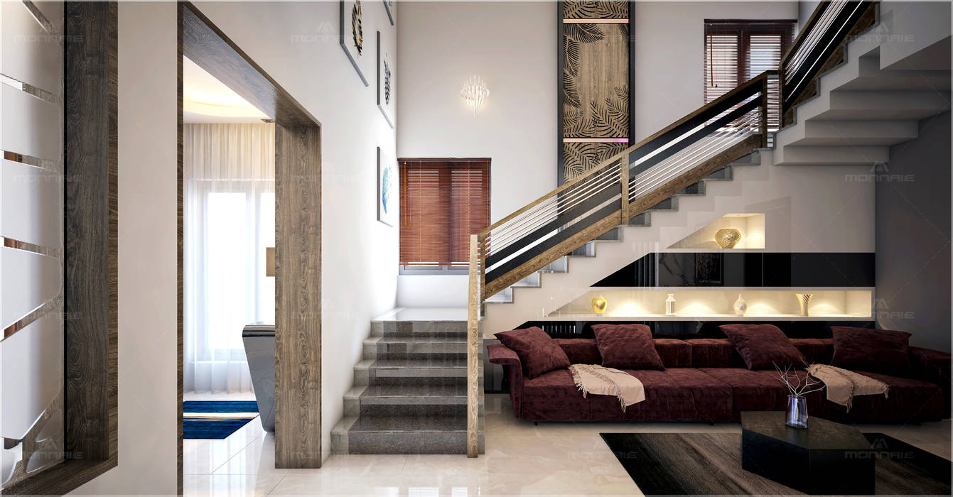 Unique Modern Staircase Design Ideas for Your Dream House... Monnaie Interiors Pvt Ltd Stairs