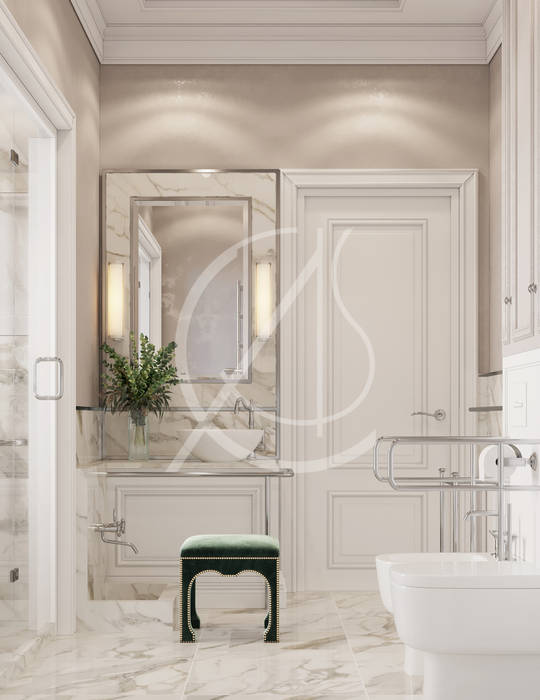 Luxury Neoclassical Palace Interior Design Classic Style Bathroom