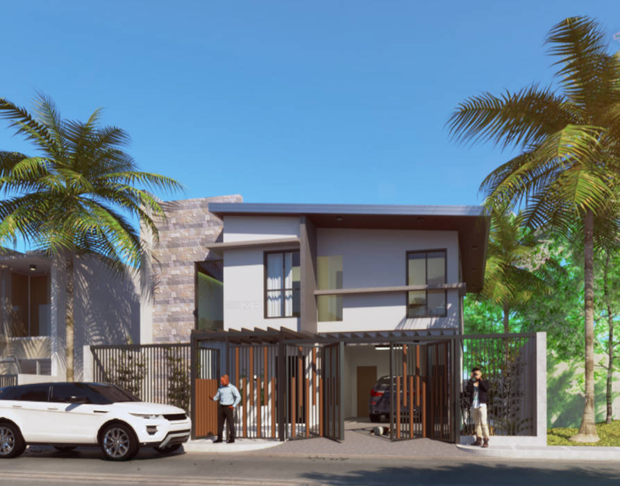 Exterior perspective 3D Architecture Residential design
