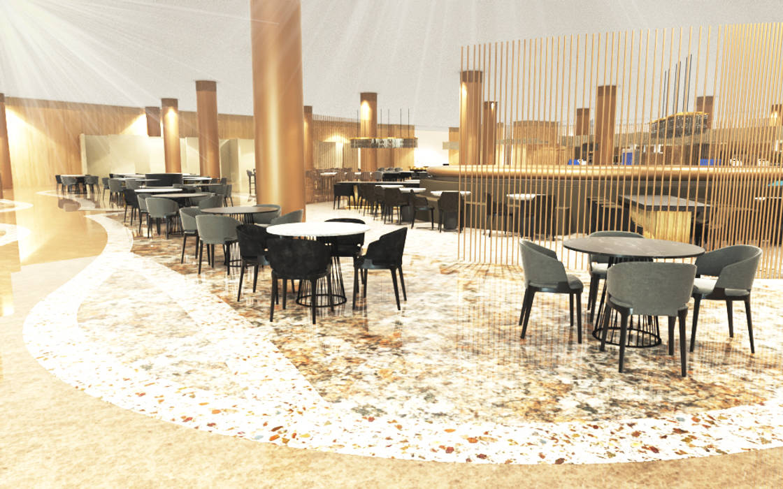 3D Rendereing Interior Restaurant, Northsky Studio Northsky Studio
