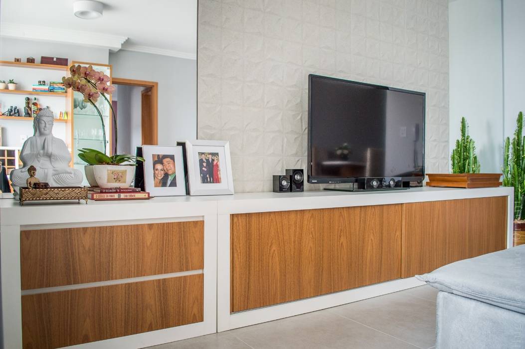 Big brazilian apartment for family, PROJETO EXPRESS PROJETO EXPRESS Modern living room