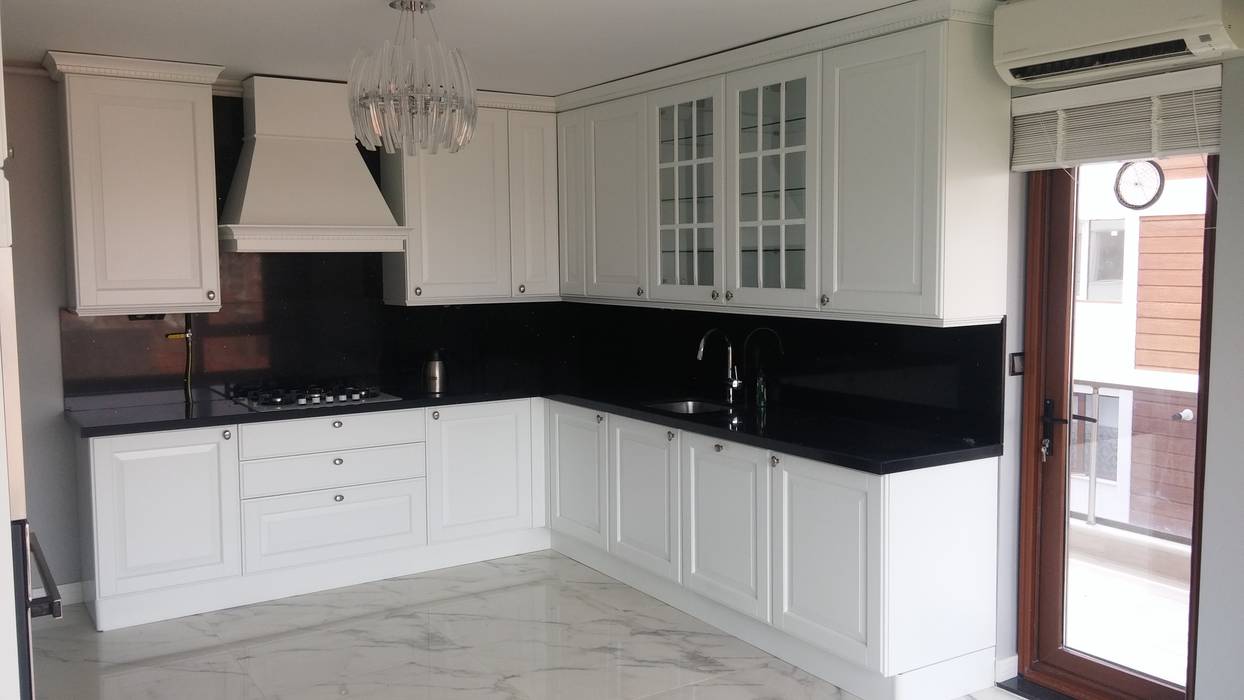 Mutfak Dolabı Daire 1A FORM DEKOR MUTFAK MOBİLYA DEKORASYON İMALAT SAN ve TİCARET LTD. ŞTİ. Kırsal Mutfak Ahşap Ahşap rengi Dolap & Raflar