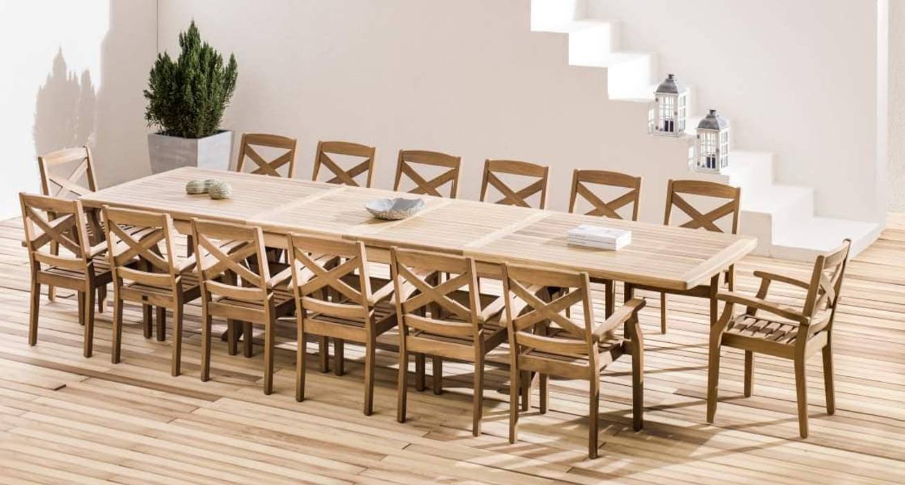 Outdoor Dining table and chairs SG International Trade Modern style gardens Wood Wood effect Furniture