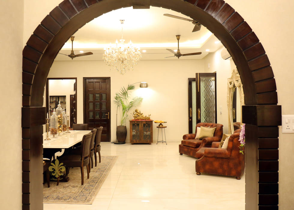 Colonial Vintage Villa, Roorkee, Studio Fiore Studio Fiore Colonial style dining room