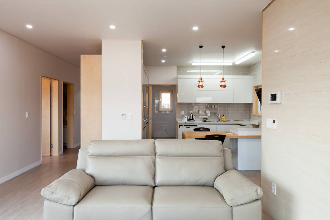 [연천목조주택]연천군 청산면 궁평리에 위치한 탁트인 전망을 자랑하는 목조주택, 위드하임 Withheim 위드하임 Withheim Scandinavian style living room