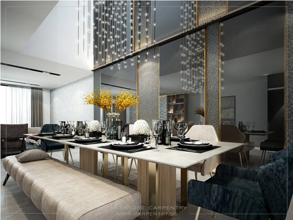 Luxury feature walls singapore carpentry interior design pte ltd modern