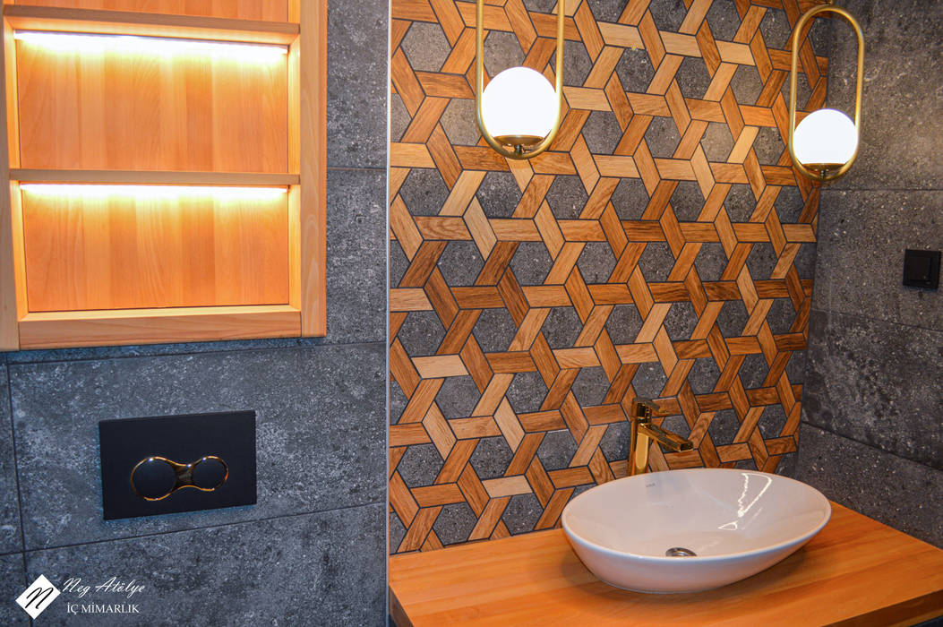 Şık Tasarımlar NEG ATÖLYE İÇ MİMARLIK Modern Banyo Seramik iç mimar,showroom,tasarım,banyo,Dekorasyon