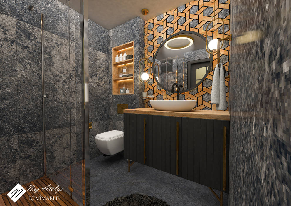 Modern Banyo NEG ATÖLYE İÇ MİMARLIK banyo,banyo tasarımı,içmimar,mimar