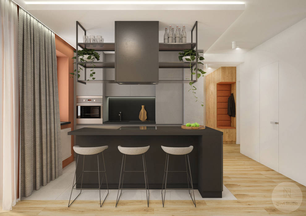 Mieszkanie 65m w centrum Wrocławia, Nevi Studio Nevi Studio Unit dapur