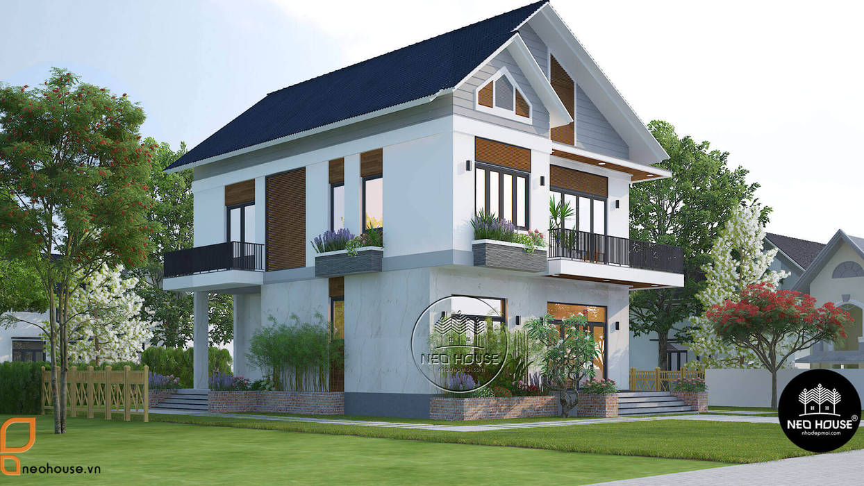 Mẫu thiết kế biệt thự hiện đại đẹp 2 tầng tại Tphcm, NEOHouse NEOHouse