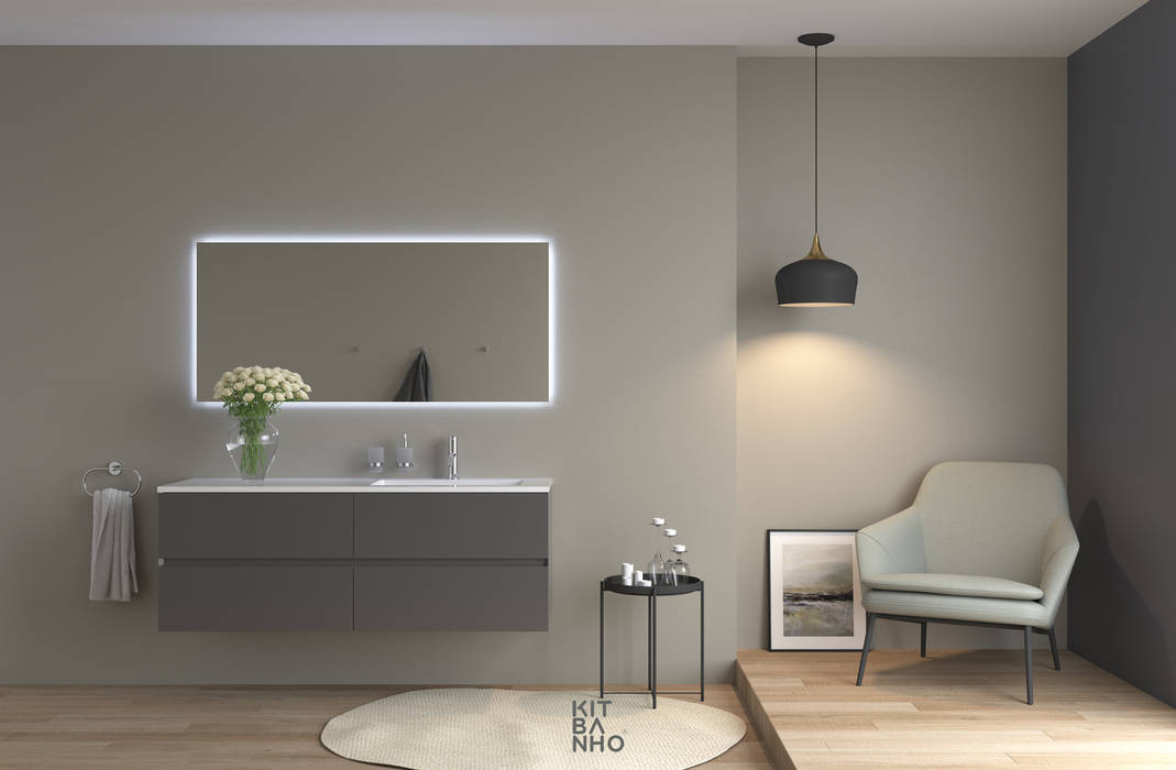 modelo OLIMPO - DESIGN COLLECTION, KitBanho ® KitBanho ® Minimalist bathroom MDF Medicine cabinets