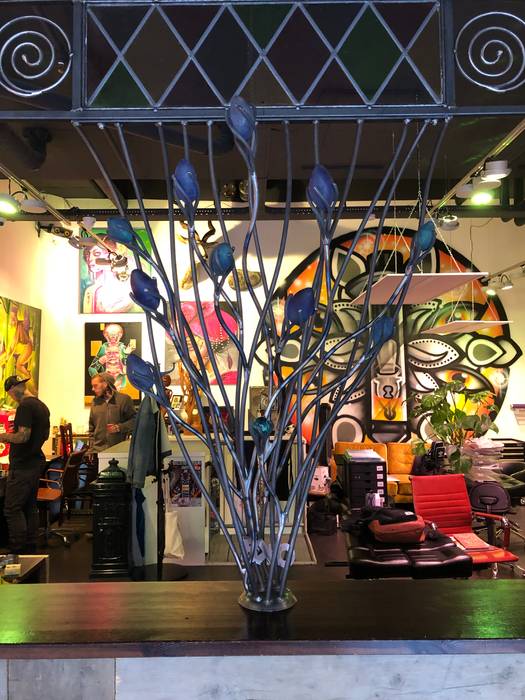 Balie afscheiding Tattoo Shop, BXO vijverroosters BXO vijverroosters Eclectische muren & vloeren