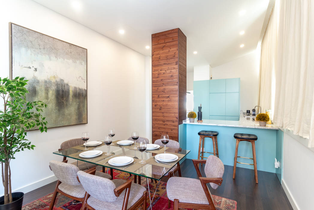 Fotorreportagem de Apartamento em Lisboa, HOUSE PHOTO HOUSE PHOTO Modern dining room