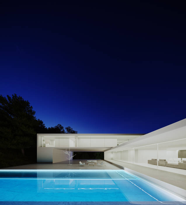 Casa en Río de Janeiro FRAN SILVESTRE ARQUITECTOS Piscinas de estilo minimalista