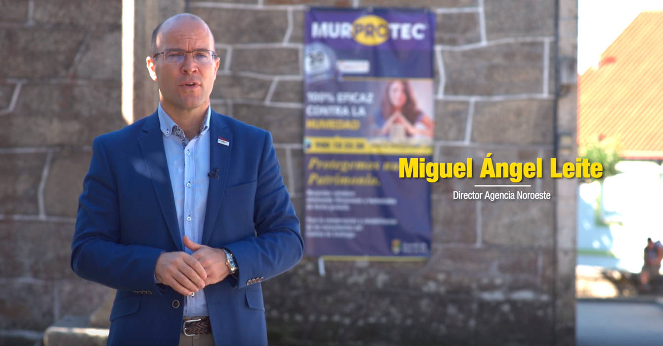 Miguel Ángel Leite, directo de Murprotec zona Noroeste Murprotec Humedad por capilaridad, Lugo