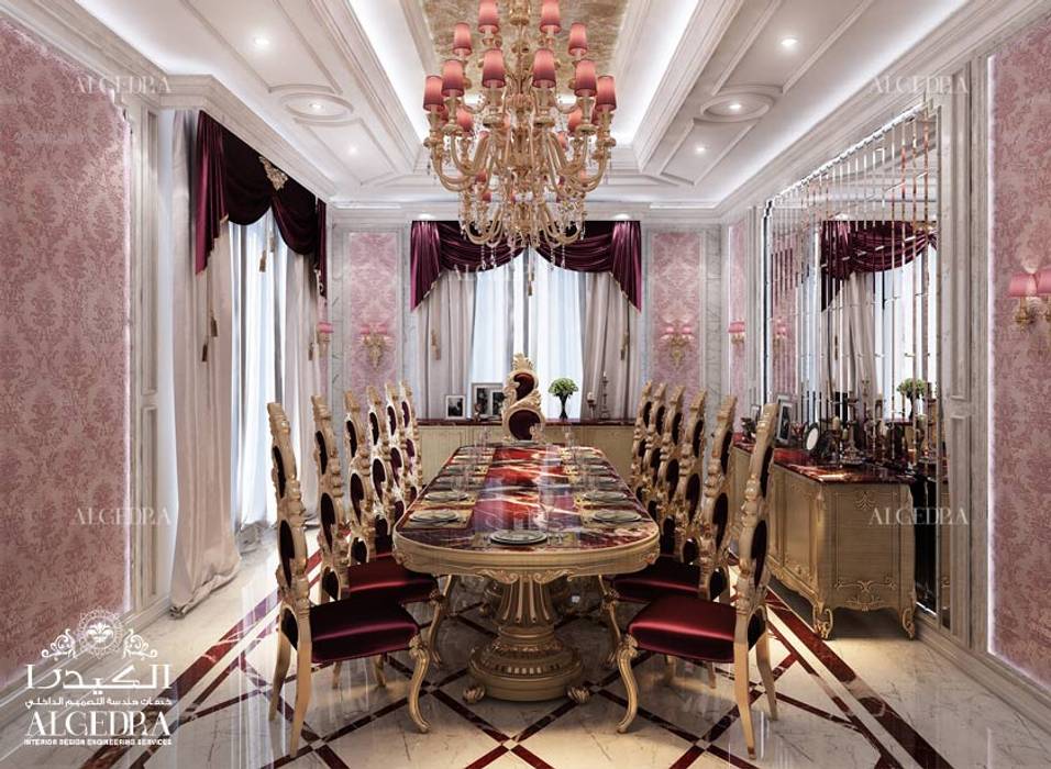 Classic style dining room design in Sharjah, Algedra Interior Design Algedra Interior Design Comedores de estilo clásico