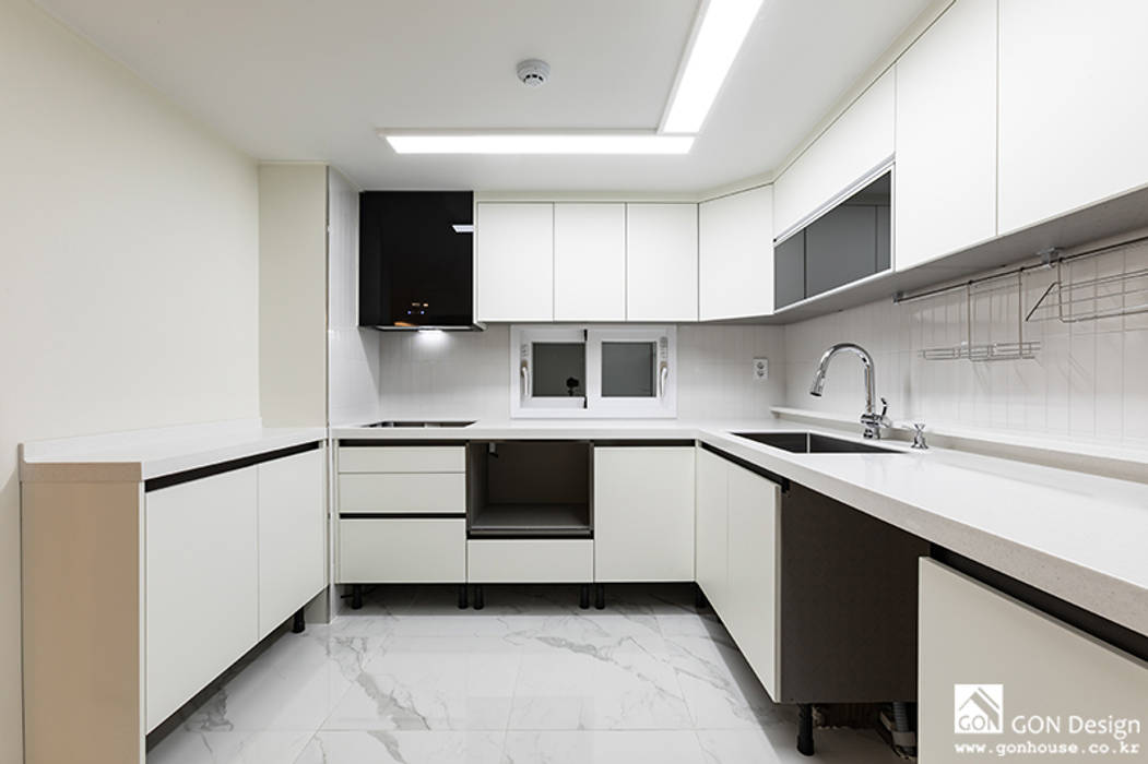 노원구 중계동 신안동진 아파트 47py, 곤디자인 (GON Design) 곤디자인 (GON Design) Kitchen units